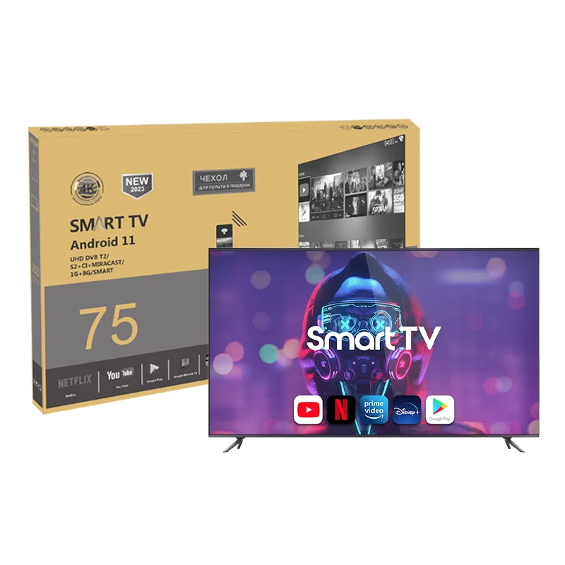 Weier 65 дюймов смарт-телевизоры UHD 4K телевизоры smart android tv 75-дюймовый телевизор