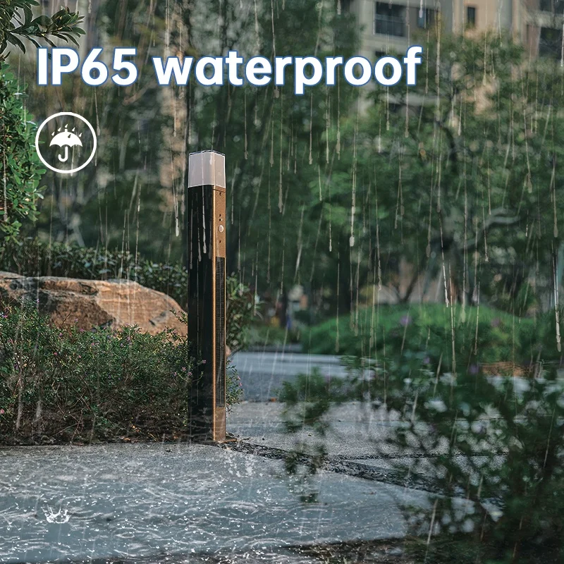 Outdoor home garden light square LED outdoor waterproof landscape villa motion sensor garden solar lawn light