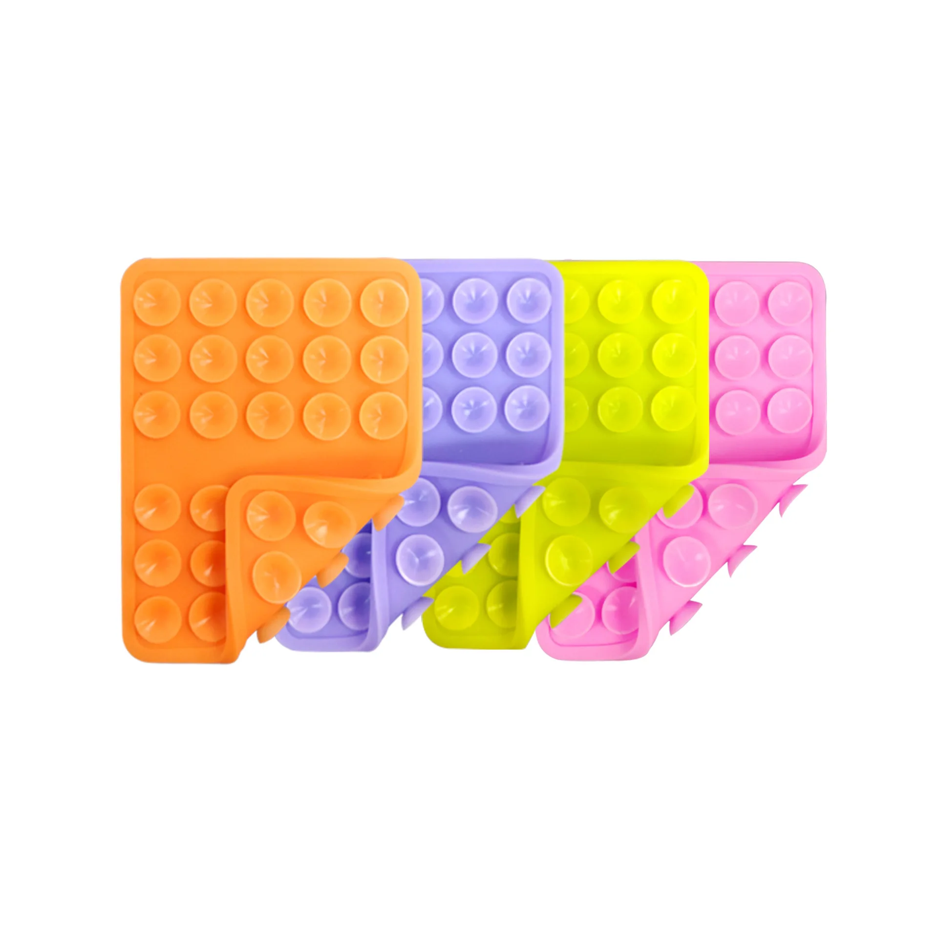 Durable 30dots Non-Adhesive Silicone Suction Cups Double-Sided Anti-Slip Grip Mobile Phone Holder Reusable Square Suction Pad