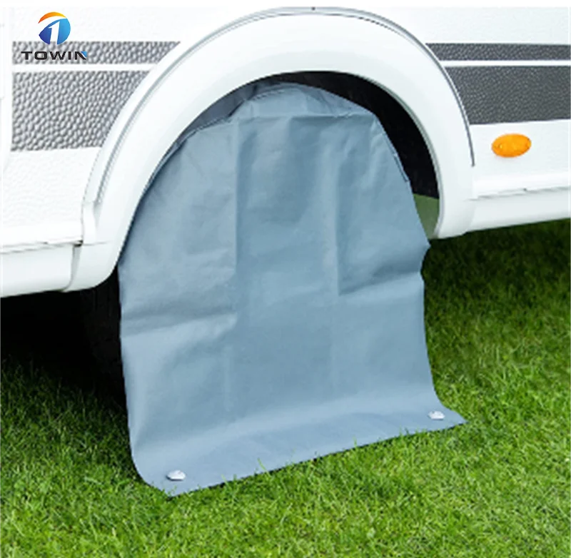 Custom Polyester UV Protection Waterproof Tyres Wheel Cover For Motorhome Caravan