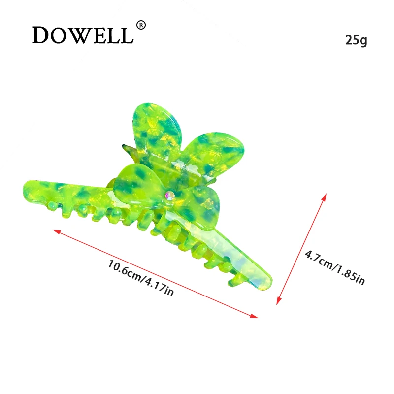 Dowell 11cm Elegant Butterfly Hair Claw Clip High Quality Hairgrips Accessories for Women Girls Fashion Acetate Hair Claw