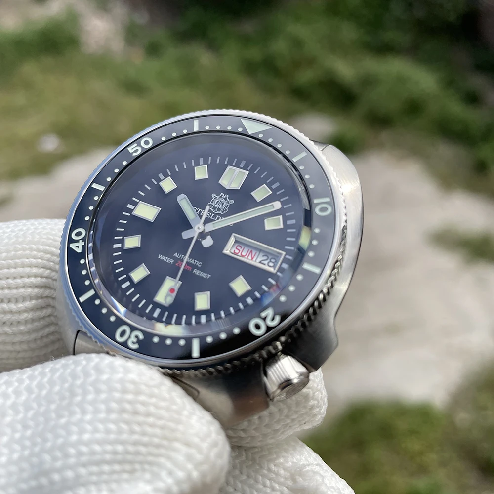 День и дата погружения часы! Бренд STEELDIVE SD1970W 200 м 20 АТМ Керамическая рамка сапфировое стекло автоматические 6105 часы для черепахи
