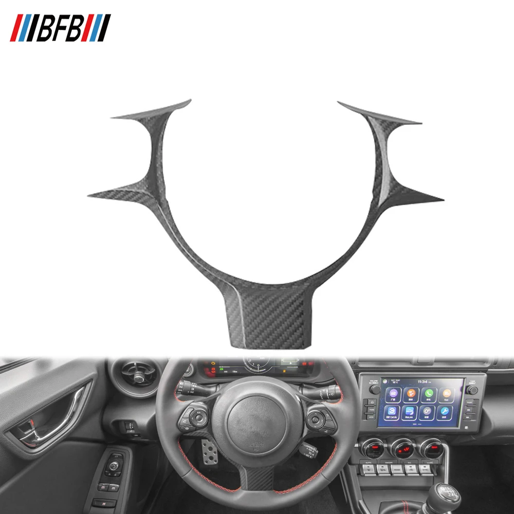 BFB Car Accessories Carbon Fiber Gear Shift Knob Cover For Toyota GR86 2PCS & 2022 Subaru BRZ Carbon Fiber For Car