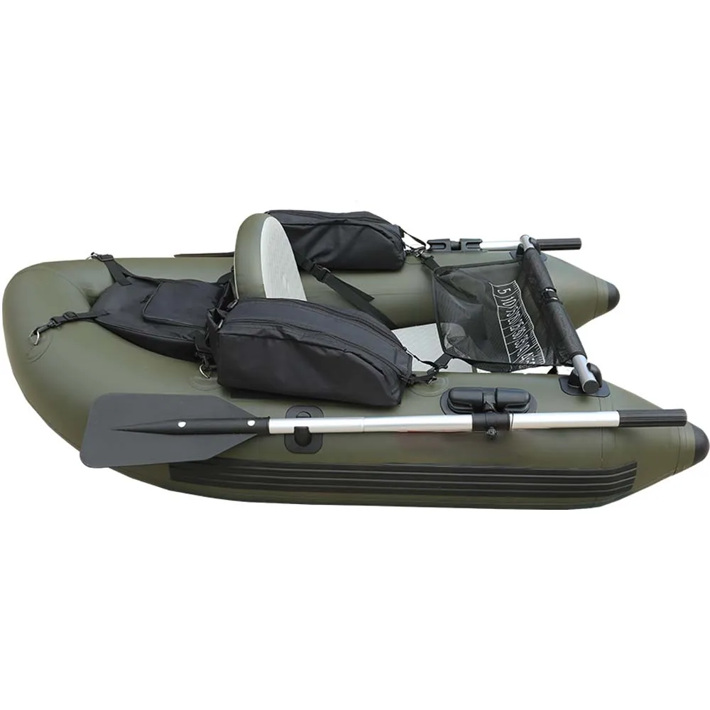 Factory Hypalon Rafts Inflatable Floating Bottom Boats 1 Person Inflatable Paddle Boat Fishing Belly Boat