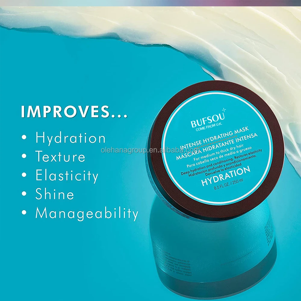 Intense Hydrating Keratin Hair Mask Treatment Swimming UV Protect Deep Conditioner Moisturizing Repair Argan Oil Hair Mask