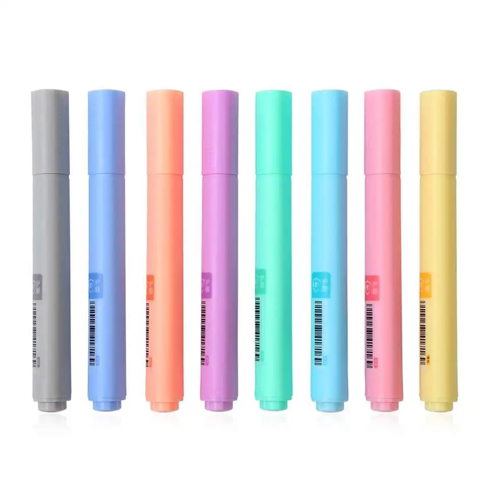 Factory Wholesale Fluorescent Pen Hot Sale Color Kawaii Highlighter Back to School Fluorescent Pen