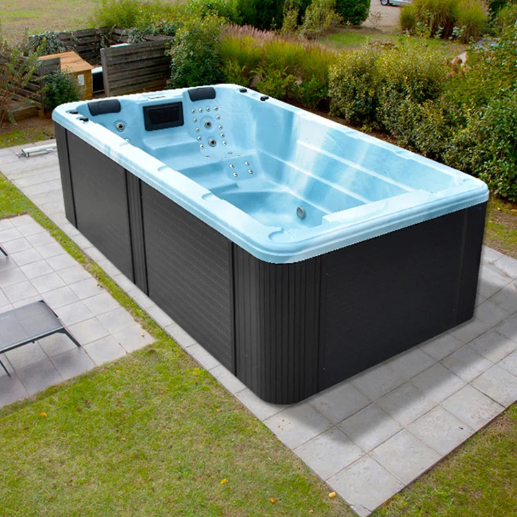 BG-6601 Cheap Economic Whirlpool Spa Bath Tub Outdoor Endless Pool with Heat Pump Cover