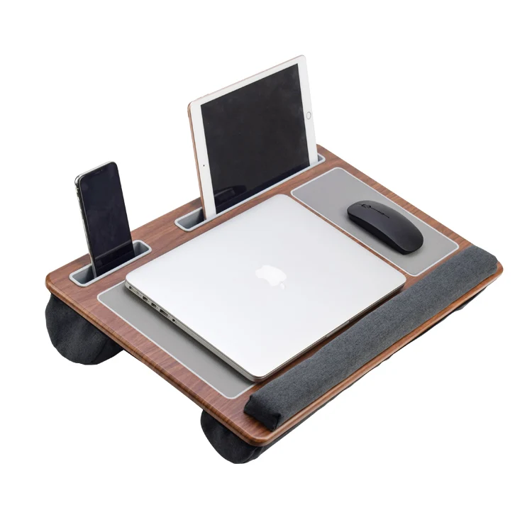 
Factory custom logo multifunction solid wood laptop lap desk folding adjustable bamboo computer lap desk table for bed/study 