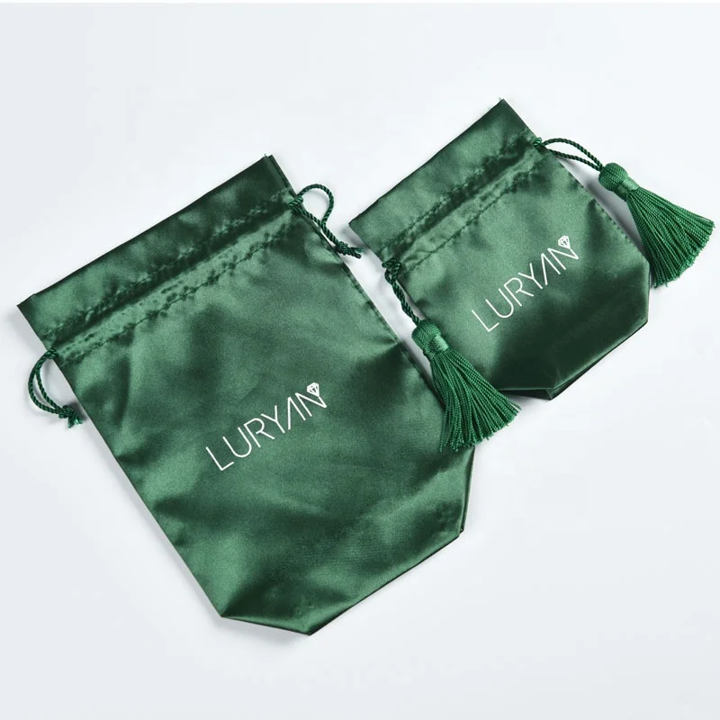 Custom satin bags wholesale satin pouch bag storage packaging dust satin drawstring bag