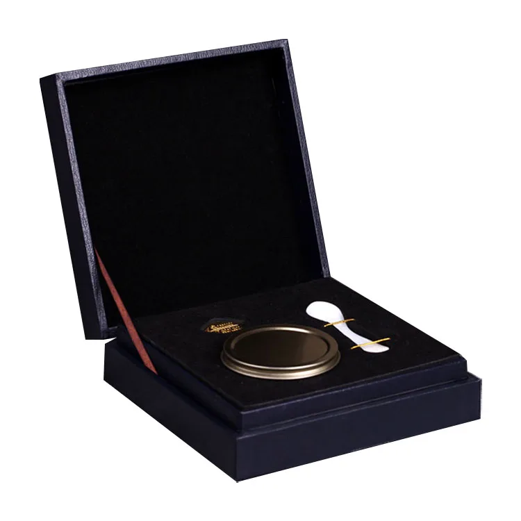 luxury caviar box with pu leather and EVA inside