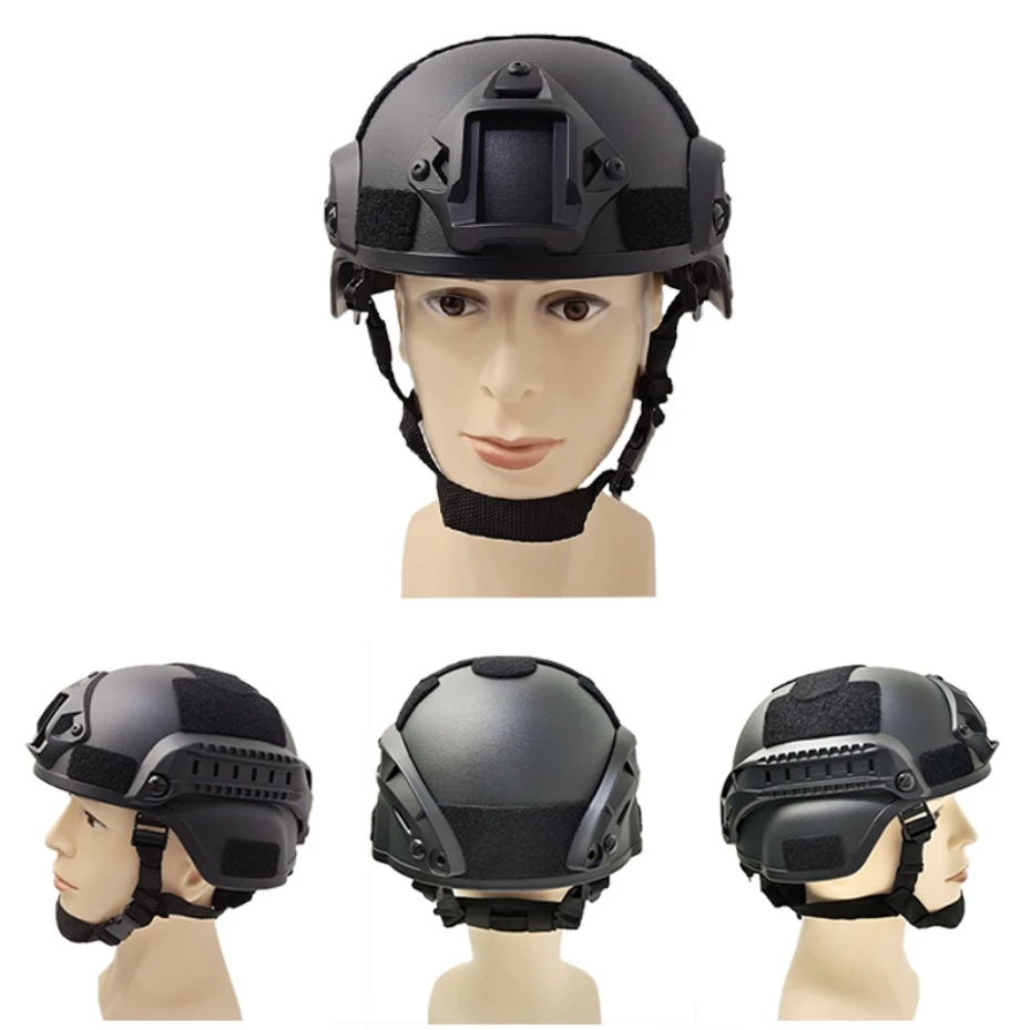 Warwolf Outdoor Sports Protective Helmet for CS Wargame PJ Tactical Fast Helmet with Goggles