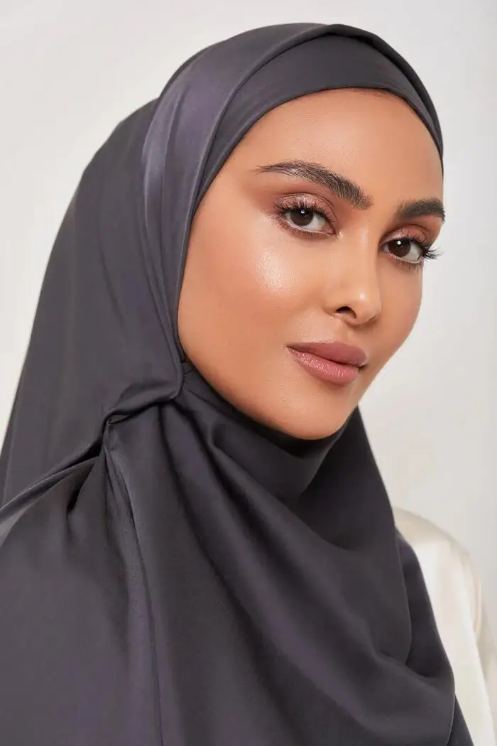 FRC premium Satin Silk Hijab women matte satin hijab Shiny Muslim Islamic Medina Satin Silk scarf shawl