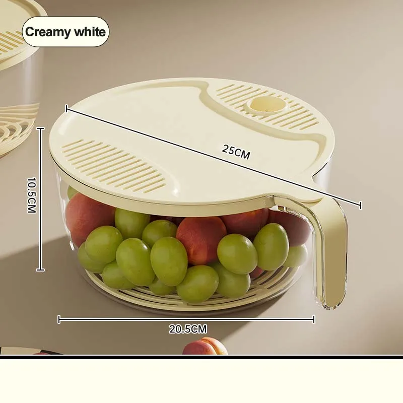 Handle Plastic Food Colander Set Rice Colander Drain Basket  With Kitchen Accessories For Cleaning Veggies And Fruits Rice