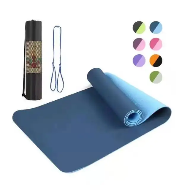 Wholesale Gymnastics Equipment Custom Print Logo Fitness Eco Friendly TPE Yoga Mat