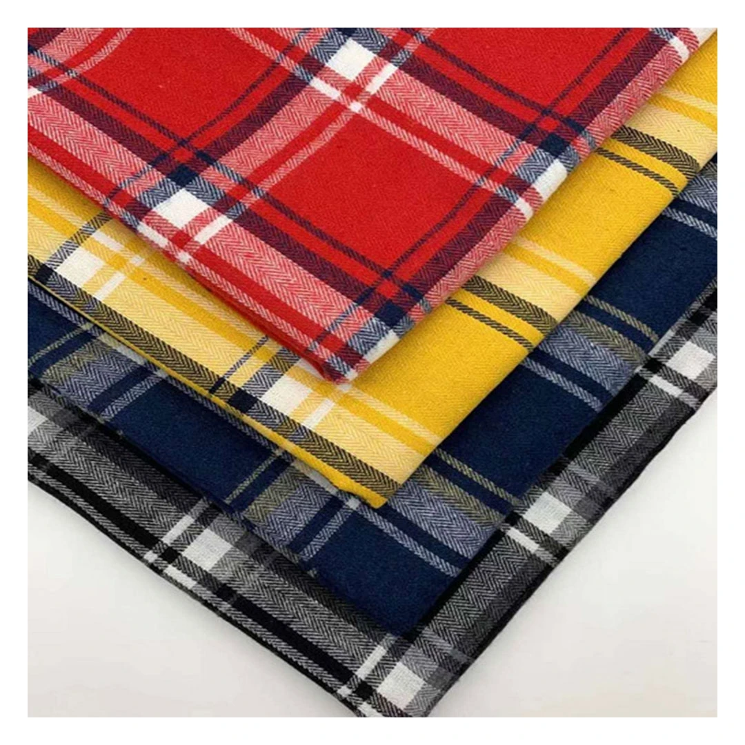 fashion check shirt cotton plaid fabric 100% cotton woven yarn dyed fabric in shirting