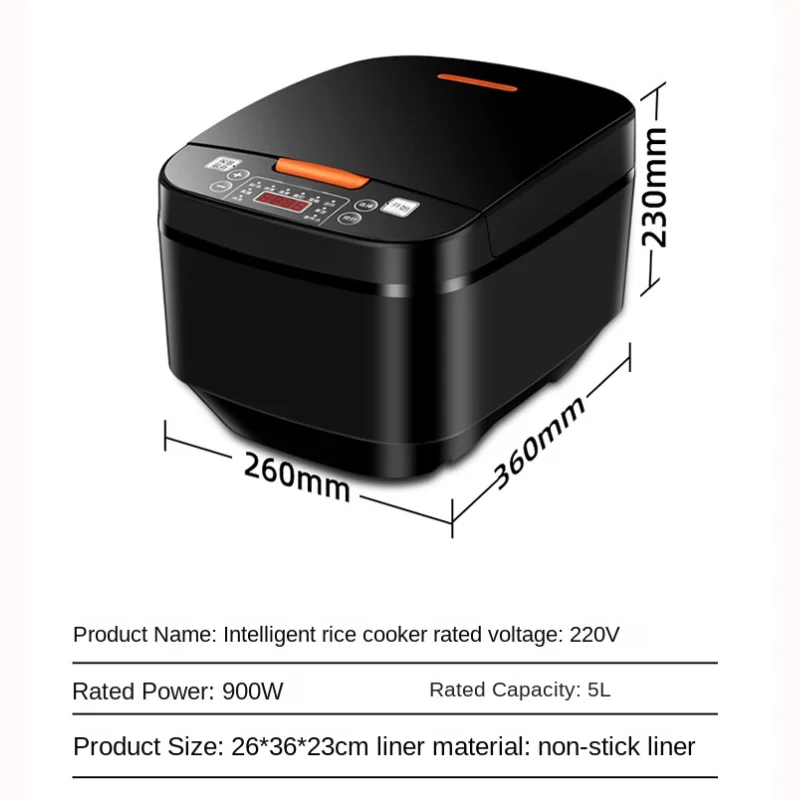 In stock  Electric Rice Cookes Rice Cooker 5l Silver Crest Automatic Smart Digital Touch LCD Rice Cooker