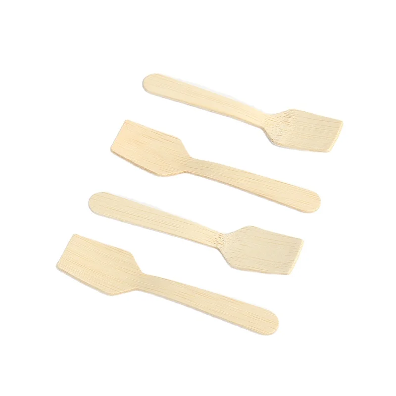Hot selling High quality Disposable Kitchen Tableware Bamboo Ice Cream Scoop For dessert stores