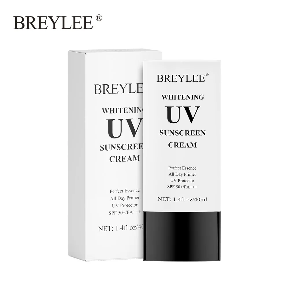 BREYLEE SPF 50 УФ солнцезащитный лосьон отбеливающий крем от солнца для лица Водонепроницаемый натуральный органический Sunblock частная