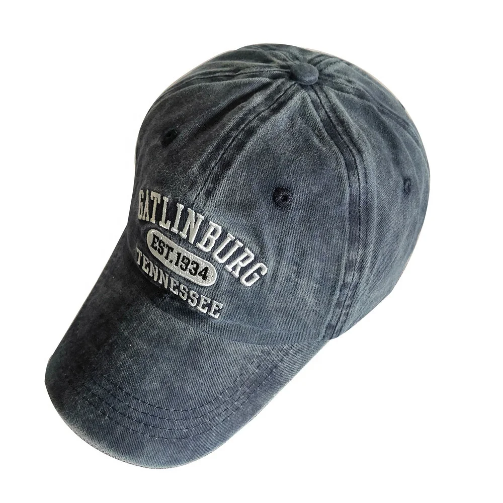 Custom Made Wholesale Pigment Washed 6 Panels Baseball Cap