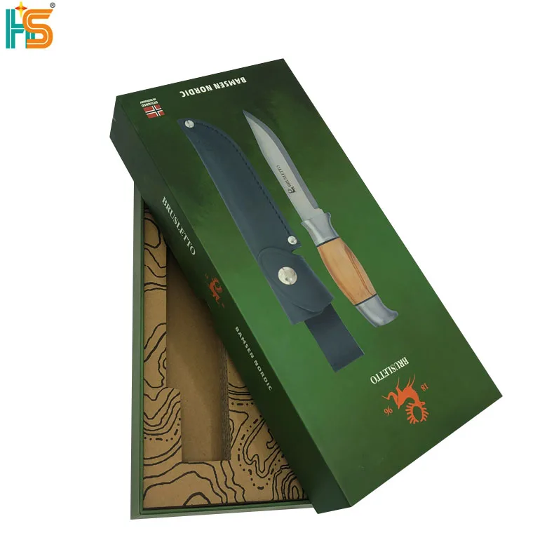 Manufacturer Sliding Drawer Box Custom Cardboard kitchen Knife Set Gift Packaging Box