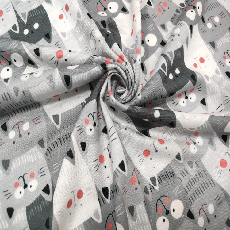 
Trendy clothing fabric cute animal print design 