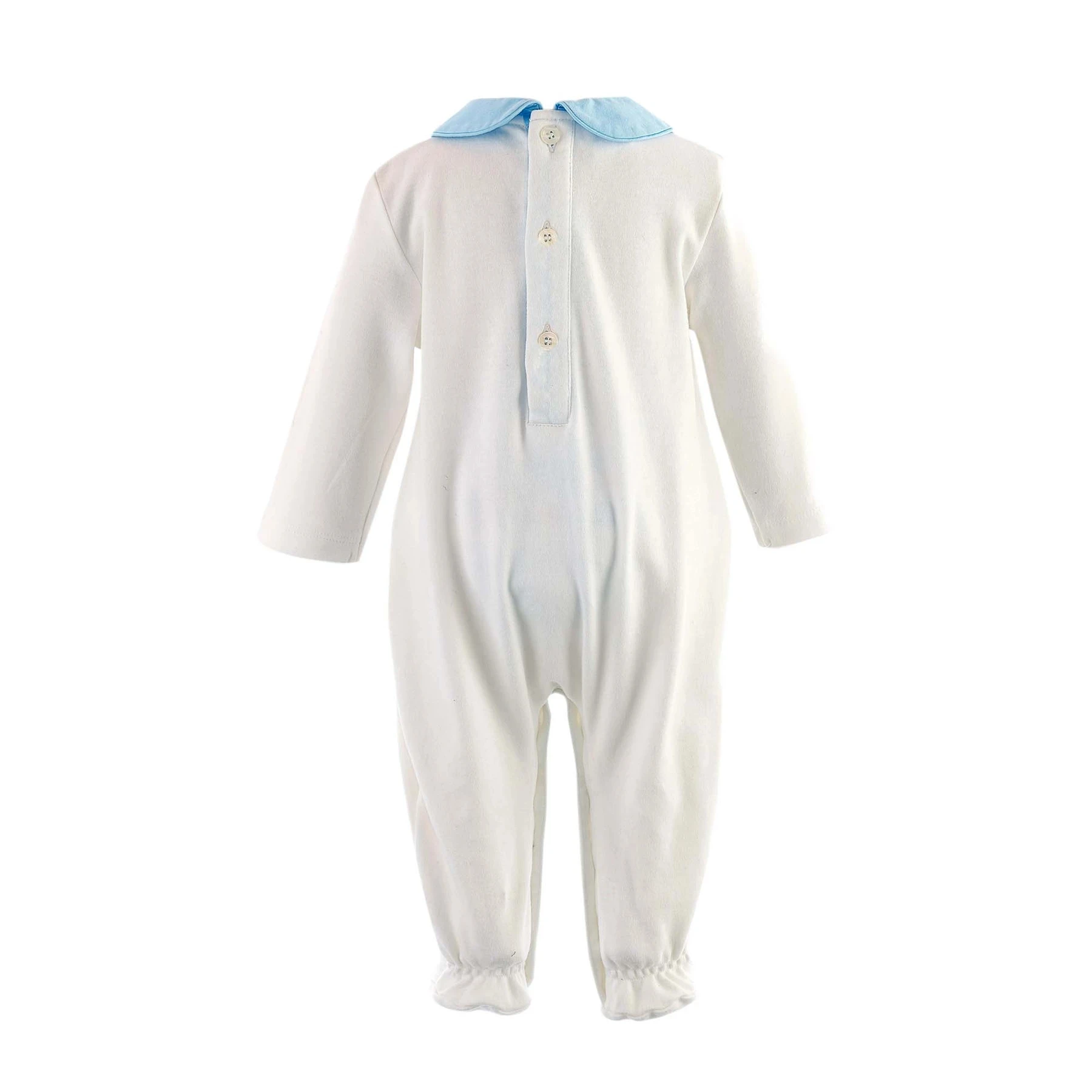 Unisex Baby Organic Cotton Onesie Rompers Jumpsuit Footed Pajama peter pan collar trimmed babygro