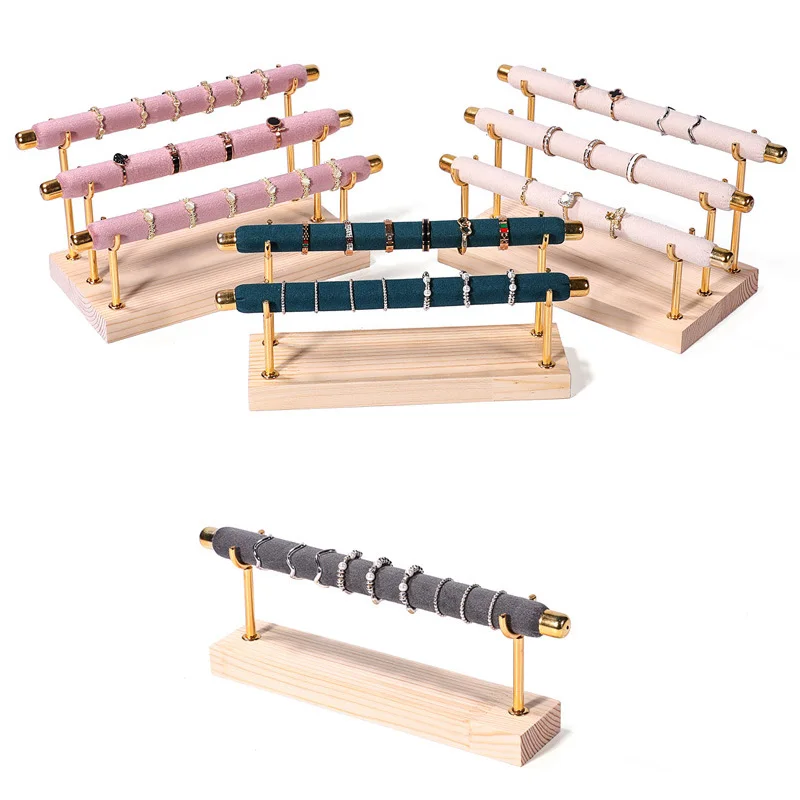 Модный 123 рулонный слой из искусственной кожи с металлическим твердым деревянным дном съемное дизайнерское кольцо Ювелирная Витрина-Органайзер