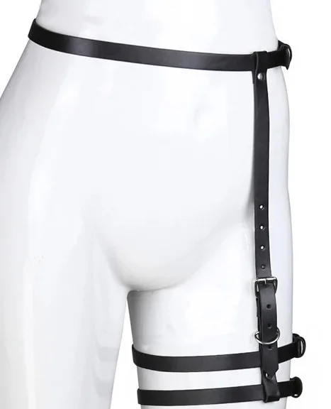 Factory Direct Sales Fashion Restraint Belt Belt Leggings Pu Leather Straps Single Double Layer Leggings Belt