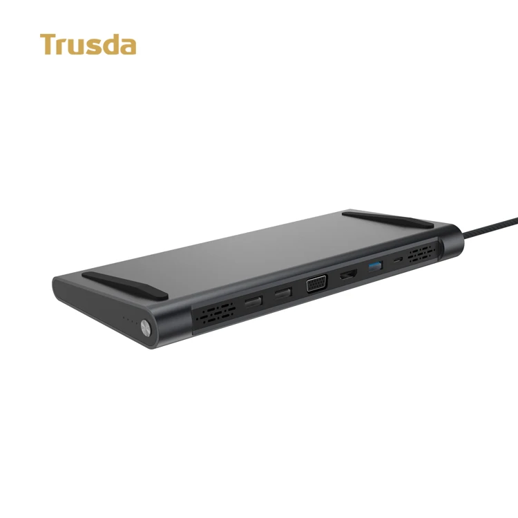 
Usb c hub 11 in 1 laptop docking station aluminium type with rohs power bank 20000mah build-in PD fast charge 60w output 