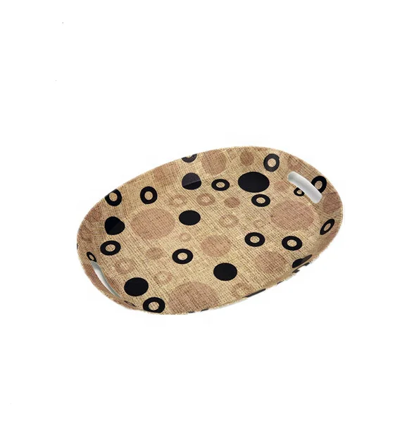 Custom Hot  factory full printed with handle charger tray ramdan trays