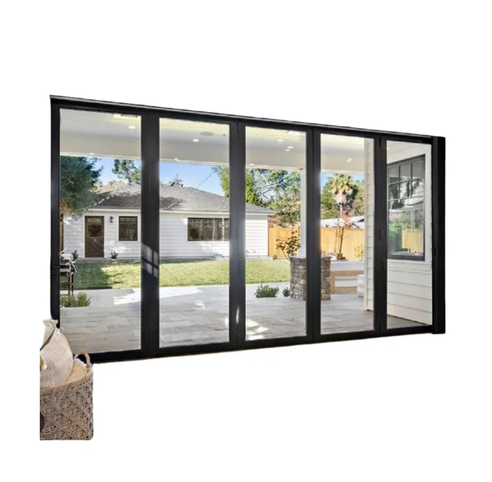Minimalist Heavy-Duty Commercial 8-Wheel Sliding Double Soft Closing Modern Slim Profile Lock  Glass Bedrooms