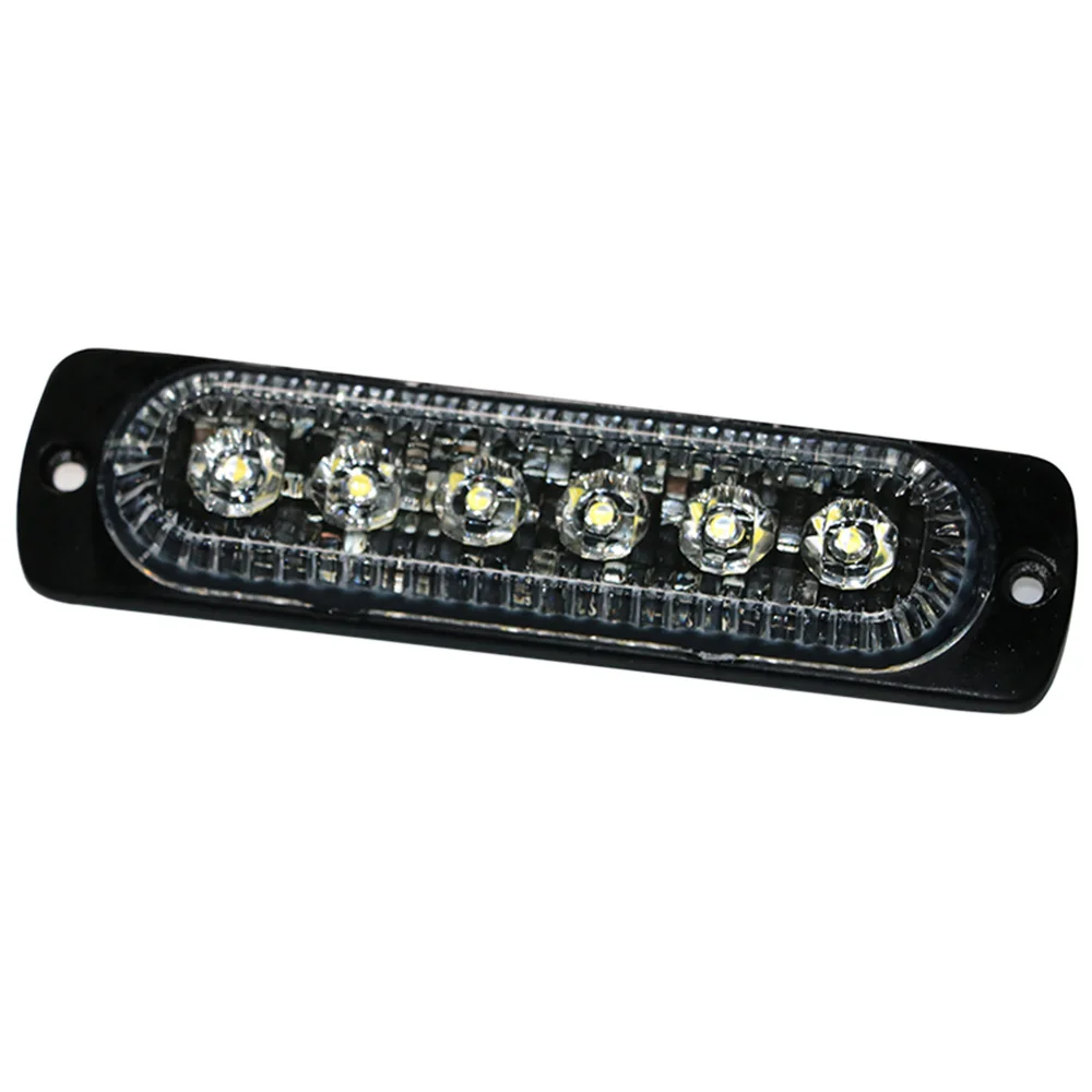 8 In 1 Front Grille Strobe Lights Kit Amber White Auto Used Car Emergency Grill Light Bar 4' 12V Traffic Safety Flashing Lights