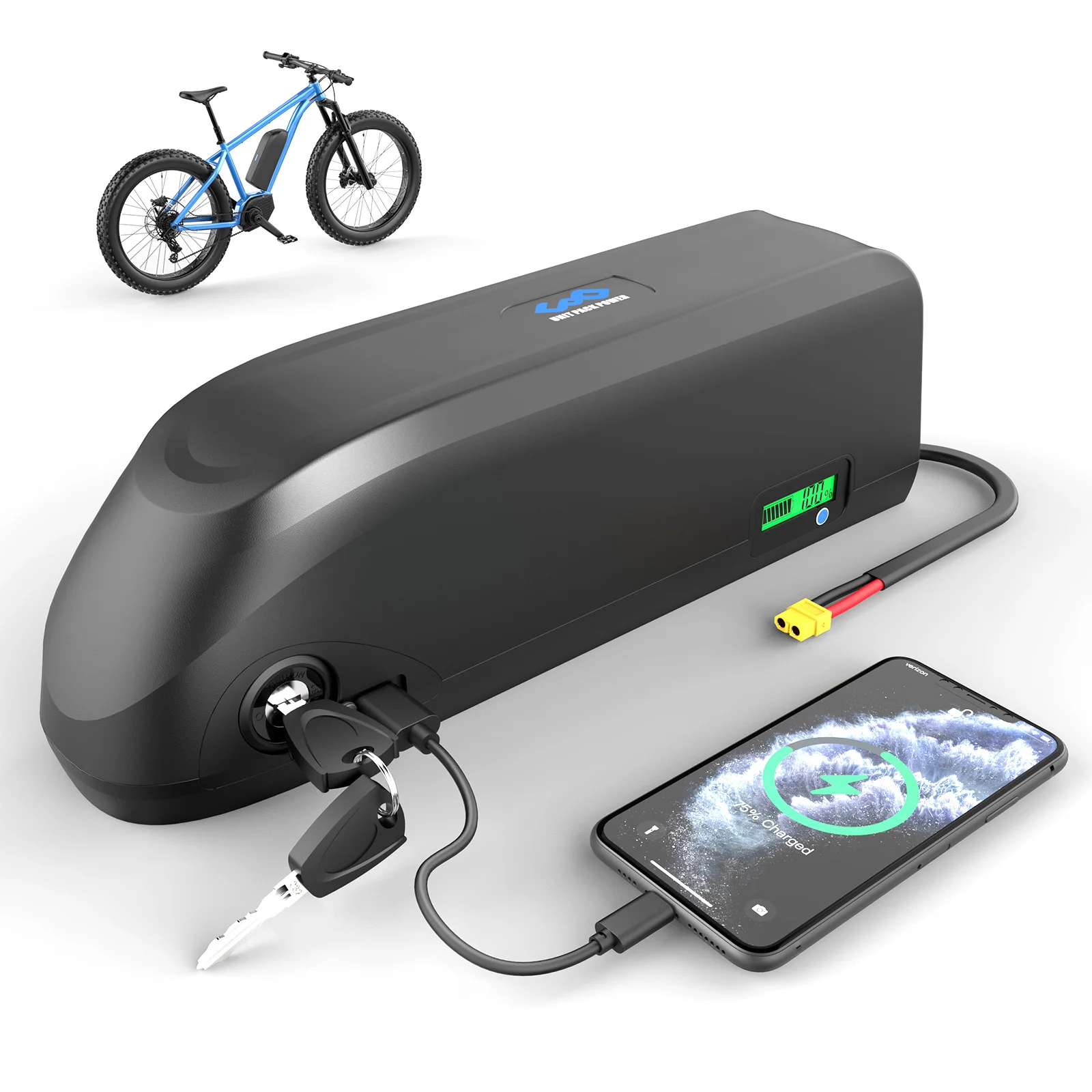 UK Stocked 48v 20Ah 52V 15Ah 13S4P 14S3P Rad Power Replacement Ebike Battery Sam5000 with BMS 40A and 3A Charger XT60 Rad Runner