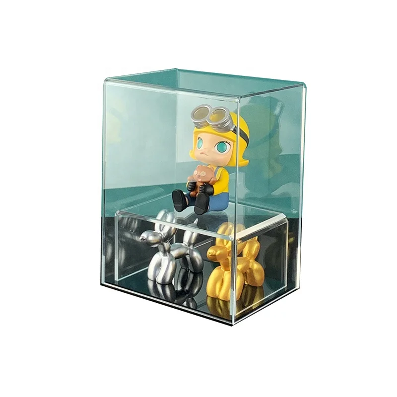 Acrylic Car Model Box Plastic Display Case For Cartoon Clear Cover Black Base Customized