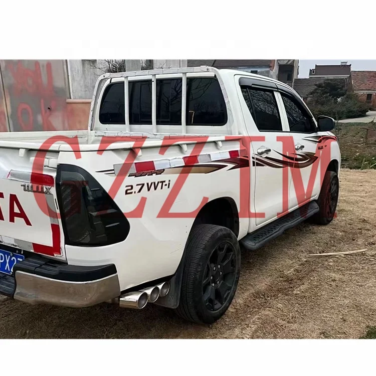 Auto Exterior Parts car side aluminum alloy exhaust pipe for Hilux 2016+