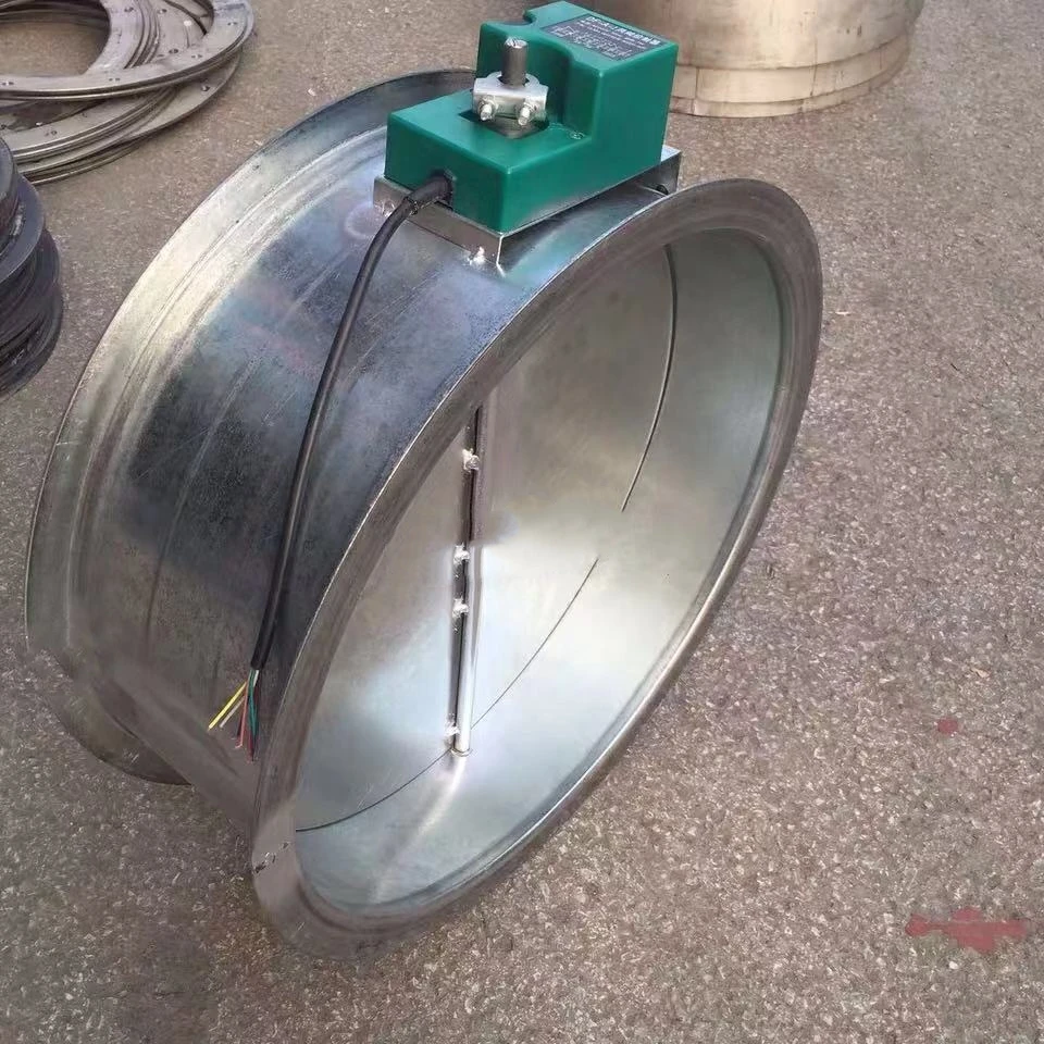 JuSheng HVAC Ventilation 70 Degree Automatic Motorized Electric Motor Fire Damper