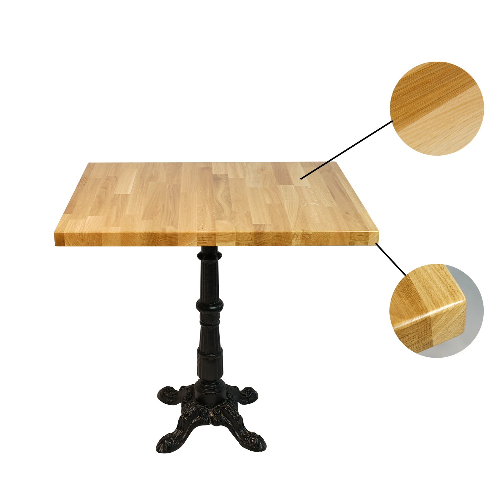 Restaurant Oak solid wood butcher block table top Furniture OEM/ODM  Customized