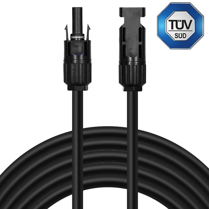 TUV Approval 1.5kv 1.0kv Tinned Copper 8AWG 10AWG 12AWG  XLPE Insulated PV Wire Cable Solar Extension Wire Cable For Solar Panel