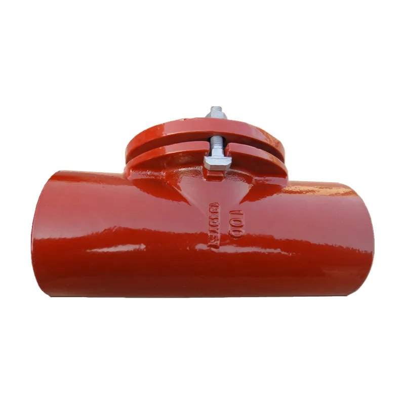 SML EN877 cast pipe fittings short pipe with rectangular/ oval  door high quality with epoxy coated epoxy coated