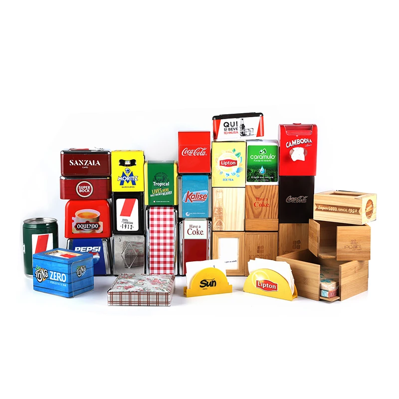 High quality metal tin napkin holder/dispenser for hotel and home use