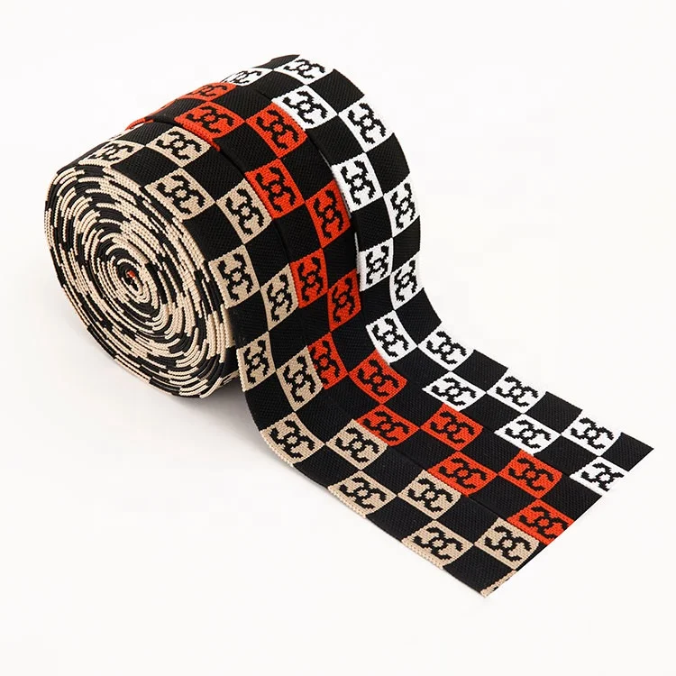 
Factory customized logo high-end clothing accessories sportswear side accessories ribbed webbing 