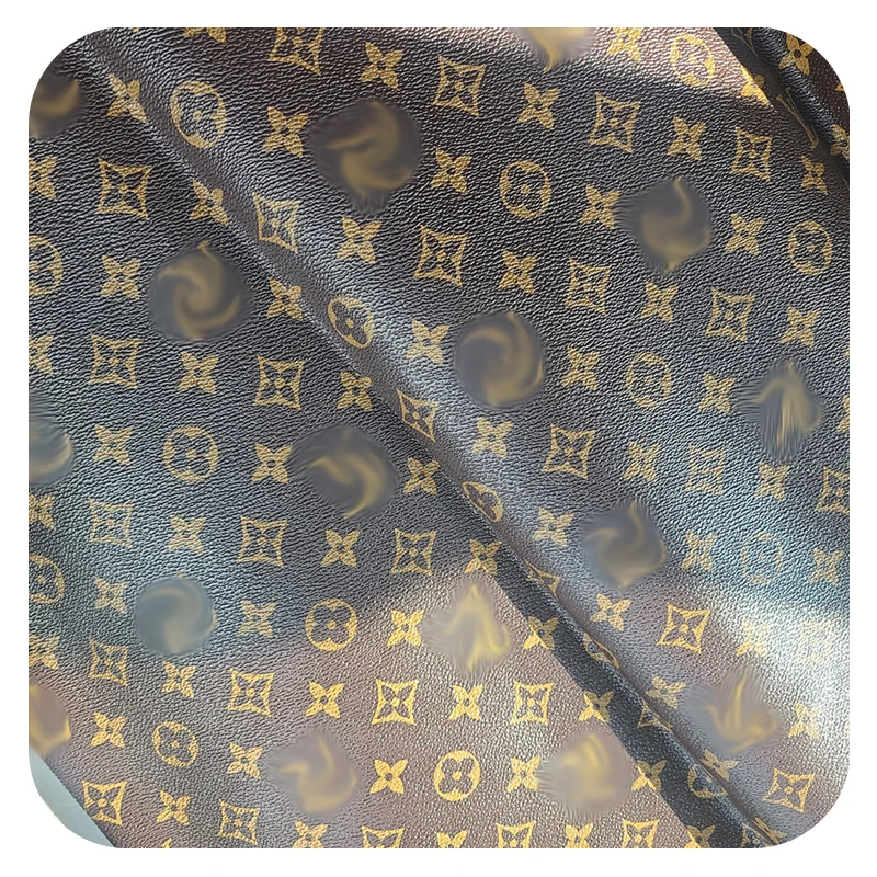 Ткань из искусственной кожи ПВХ с принтом для изготовления сумок и бантов