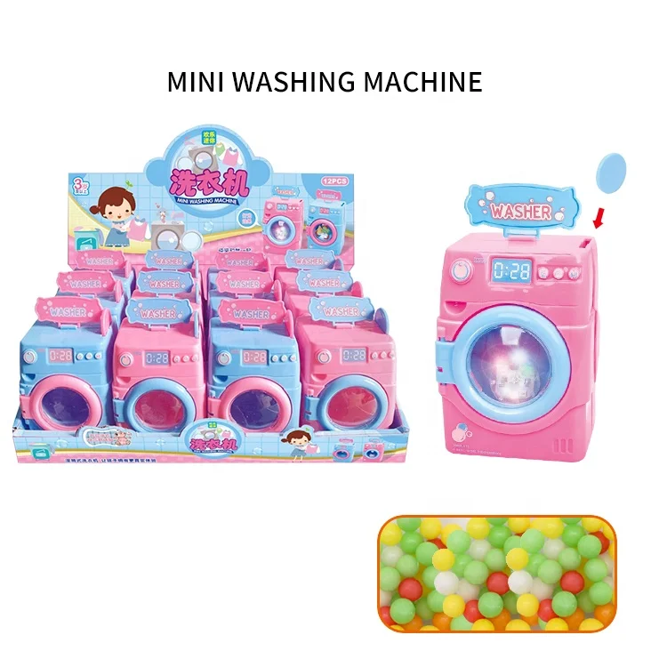 Новый дизайн Детская имитация бытовой техники игрушки цилиндрическая мини-стиральная машина с монетами для конфет