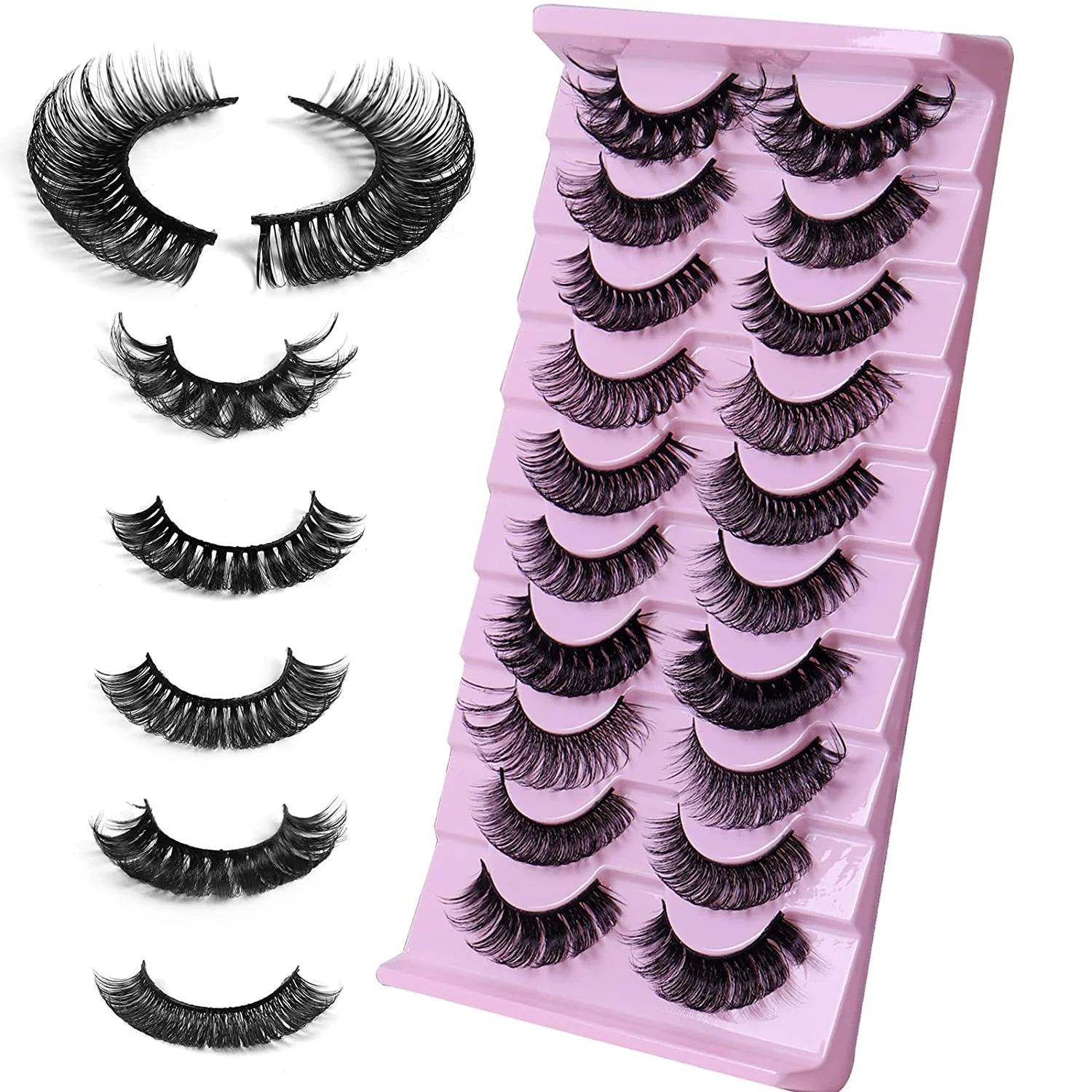 NEW DD Volume Mink Lashes Long Eyelashes Faux Mink Strip False Lashes