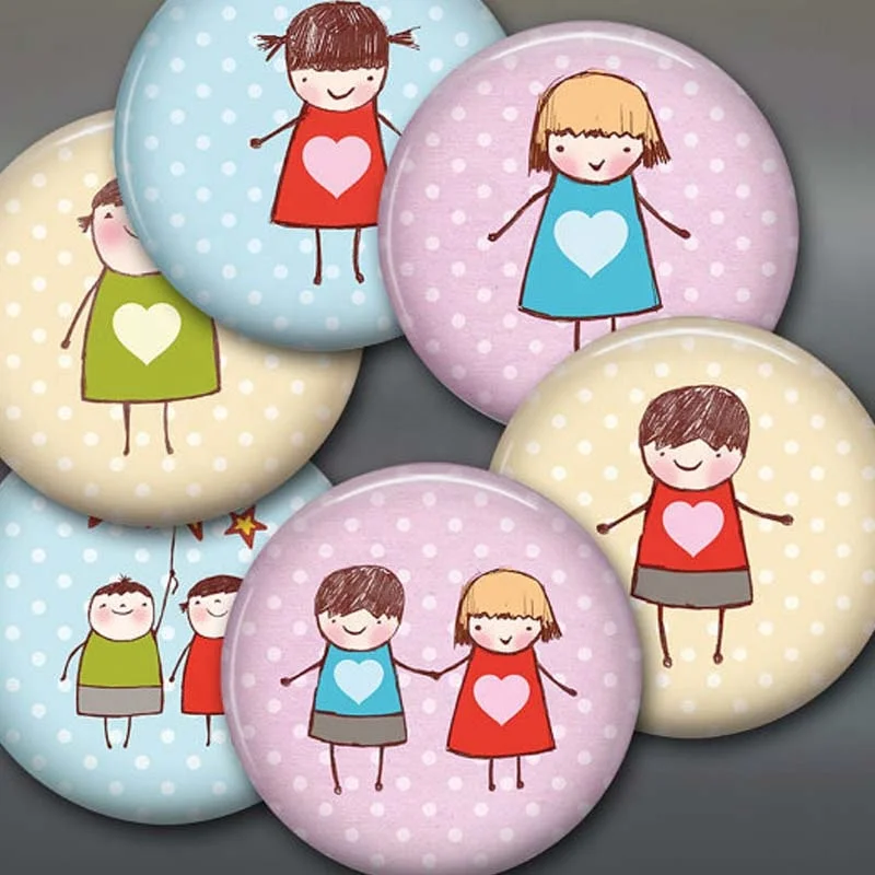 custom souvenir round tinplate fridge magnet