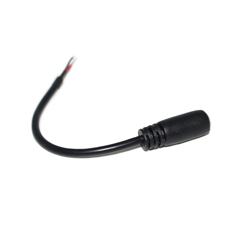 1m to 2m Black DC Cable 5.5*2.5mm Female to Open End Wire DC Power Cables