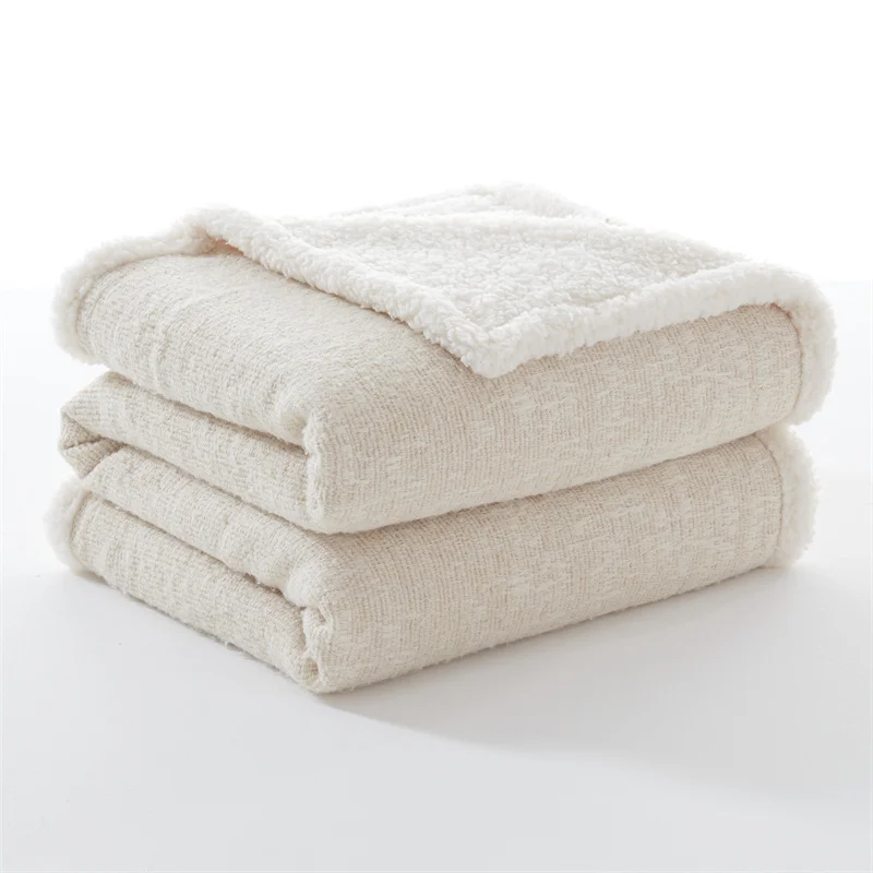 Amazon Hot sale christmas American Style coral Double-sided Sherpa Thick and Fluffy Throw Blanket for bed sofa
