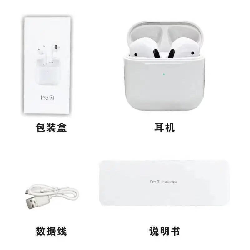 Самые продаваемые мини-наушники TWS Pro 4, спортивные настоящие беспроводные наушники, водонепроницаемая гарнитура TWS, наушники Pro4