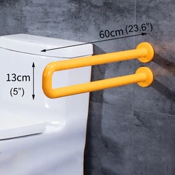 U shaped collapsible portable folding metal stainless steel bathroom toilet handrail for elderly