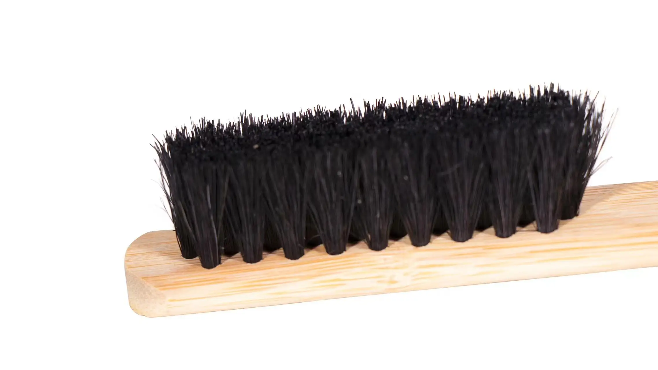 40CM Car Engine Tire Wheel Rim Cleaning Brush Long Bamboo Handle Brush Black Natural Bristl Auto Detailing Washer Brush